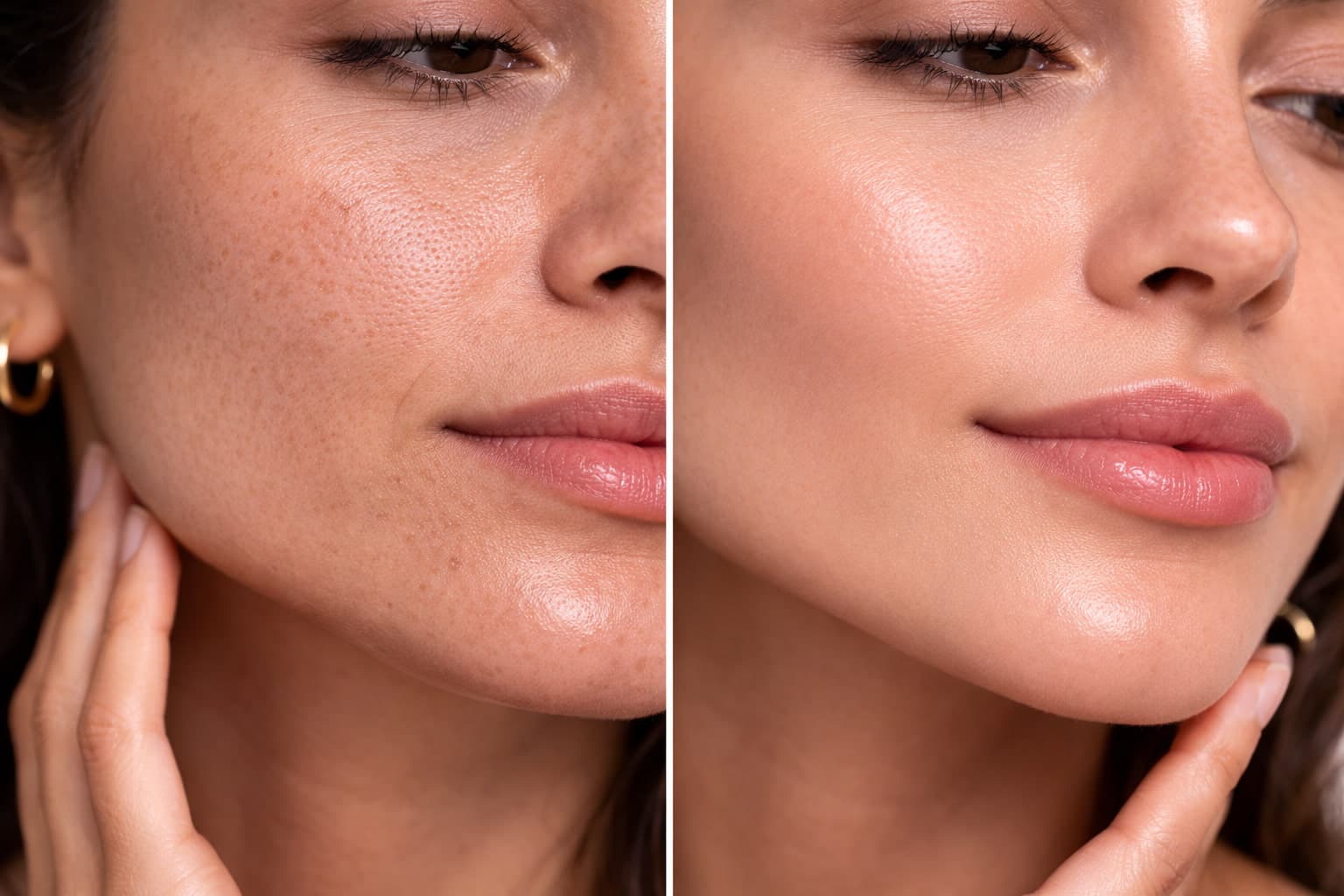 Limpeza de pele profissional sendo realizada em consultório de estética